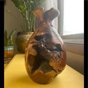 GORGEOUS Burl Wood Vase